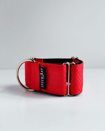 THE RONNIE Checker Red Martingale Collar